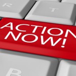 Action Now Computer Key Demanding Urgent Act